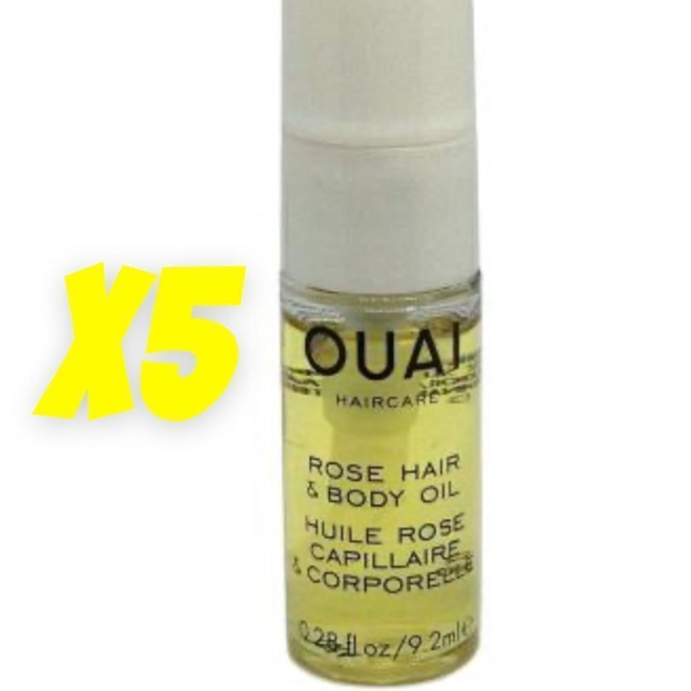 OUAI X5 Rose Hair & Body Oil Travel Size Bundle
